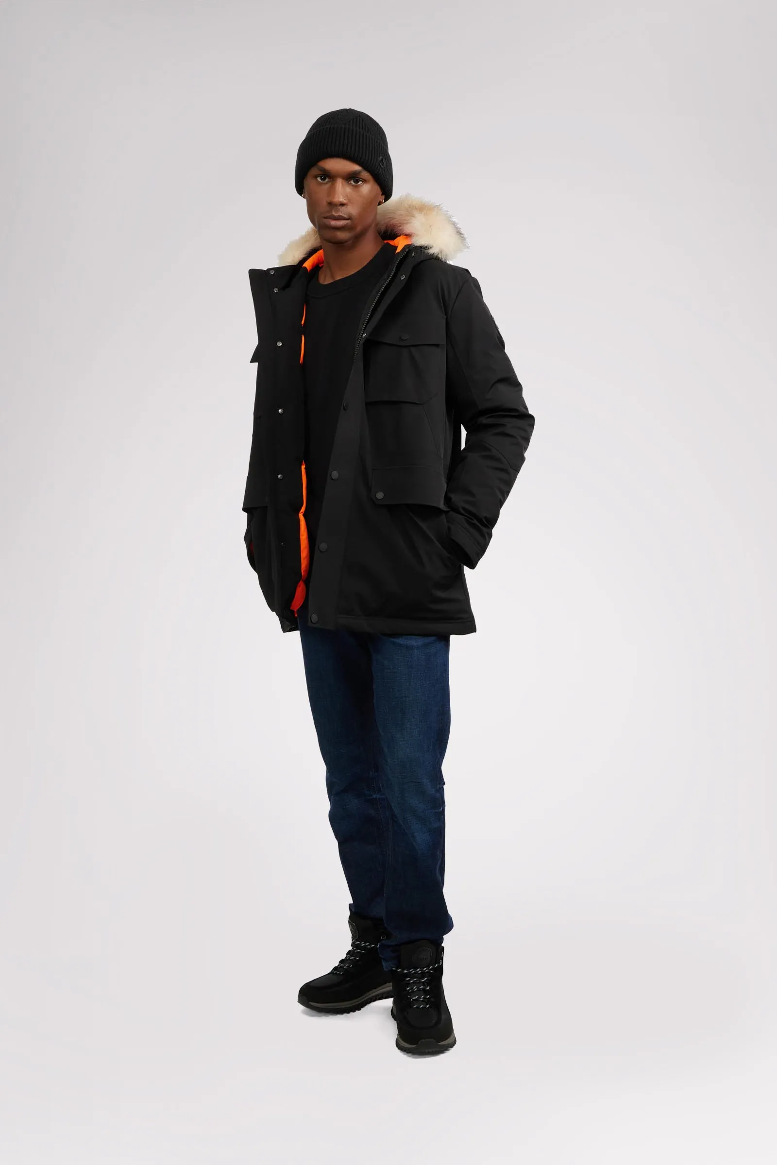 Soren Men's Parka w/Faux Fur Trim