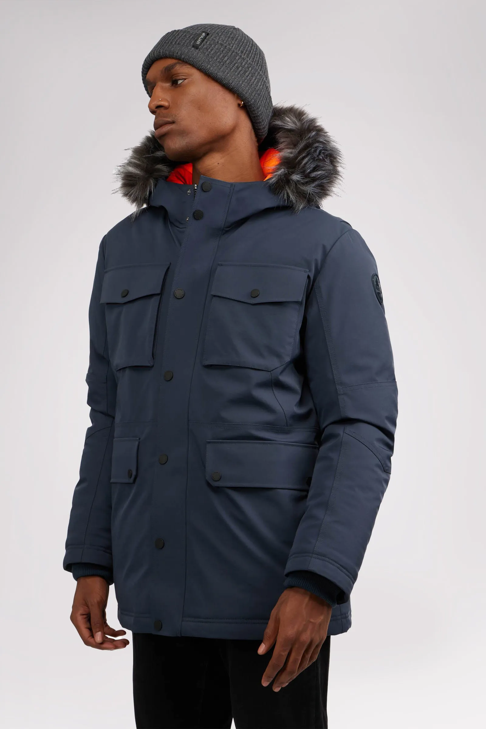 Soren Men's Parka w/Faux Fur Trim