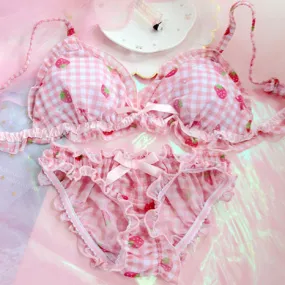 Strawberry Dream Women's Lingerie Set