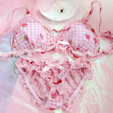 Strawberry Dream Women's Lingerie Set