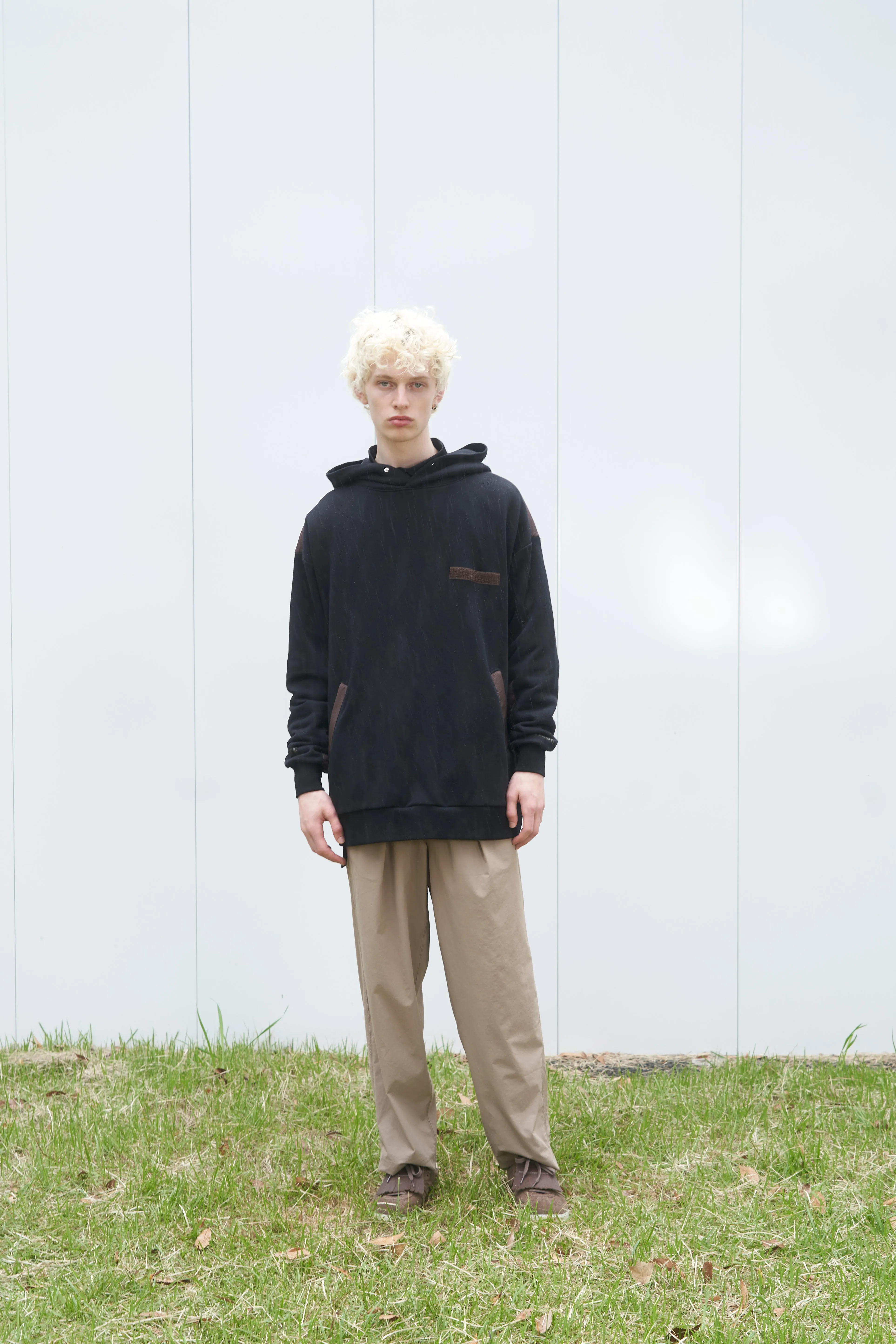 Switching Sweat Parka BLACK