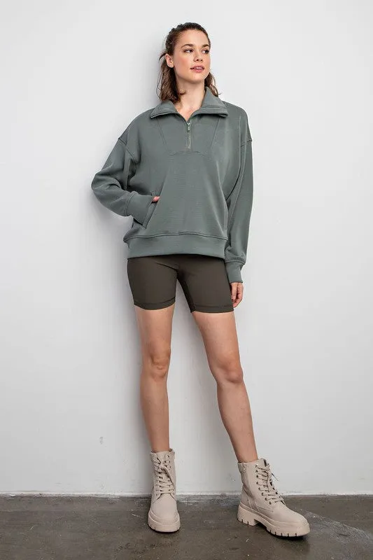 TEEK - PS Quarter Zip Funnel Neck Pullover