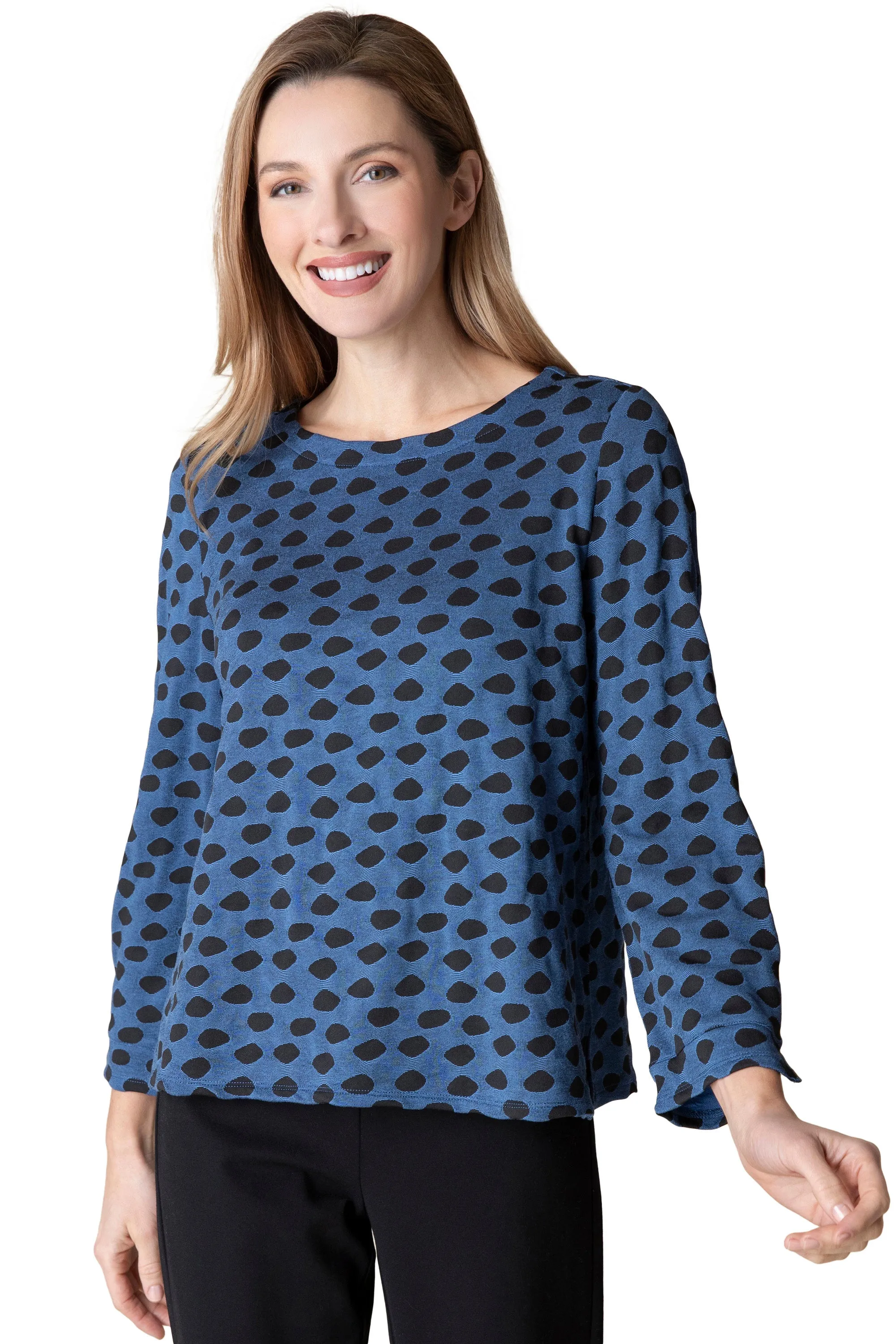 Textured Dot Boatneck