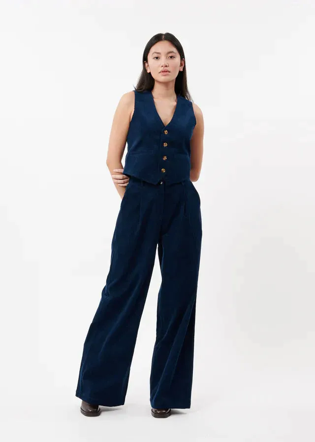 The Philo Corduroy Pant by FRNCH - Marine Blue