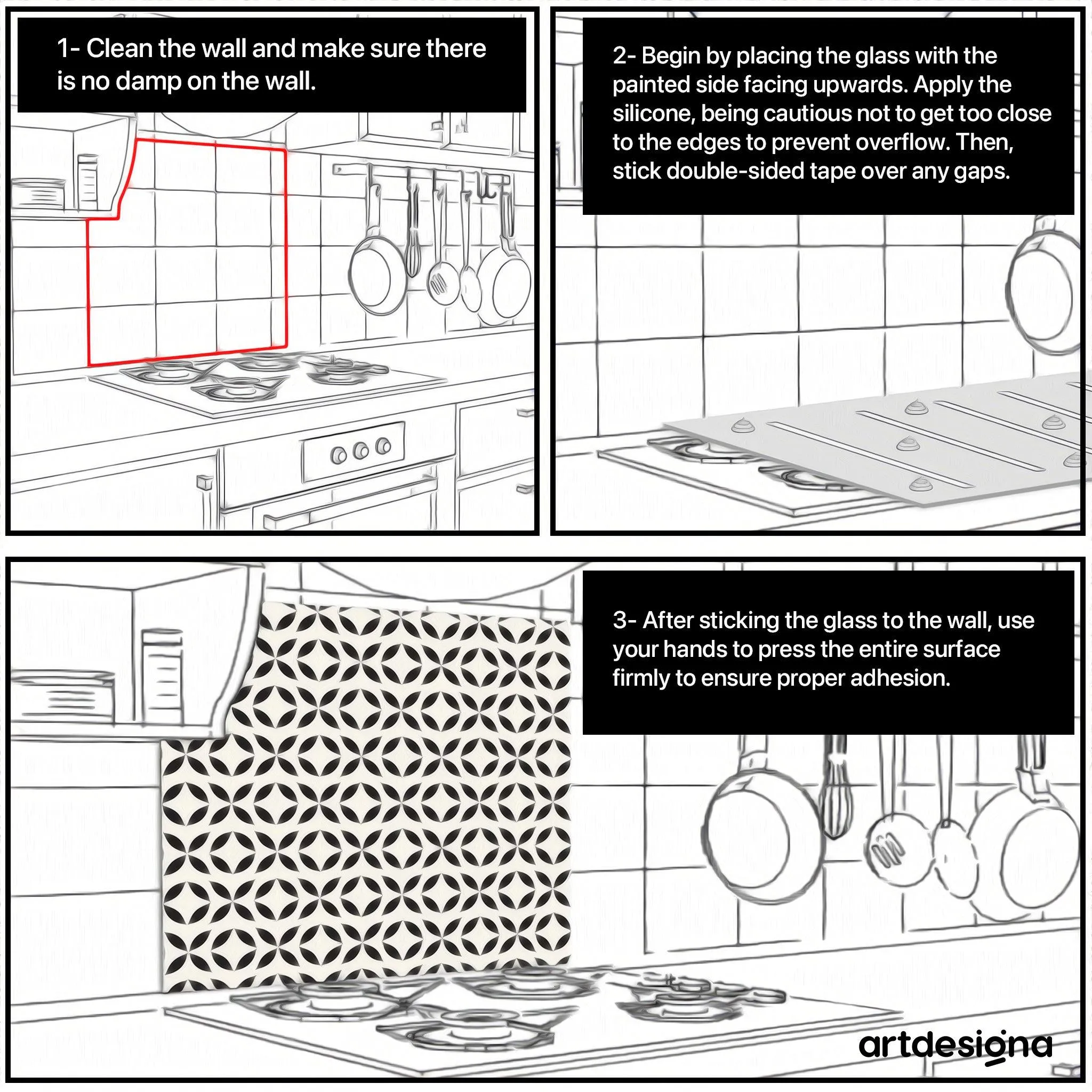 The Secret Ingredient is Love | Glass Printed Backsplash for your Kitchen