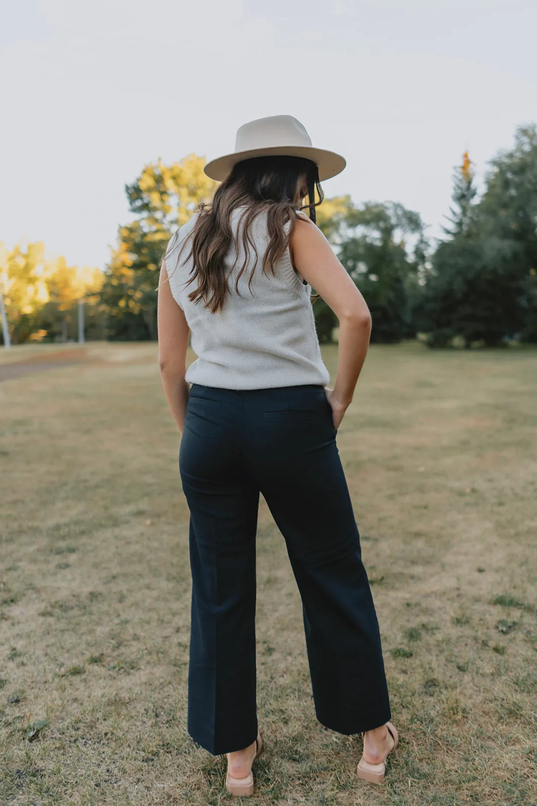 The Zella Wide Leg Culotte by InWear - Navy