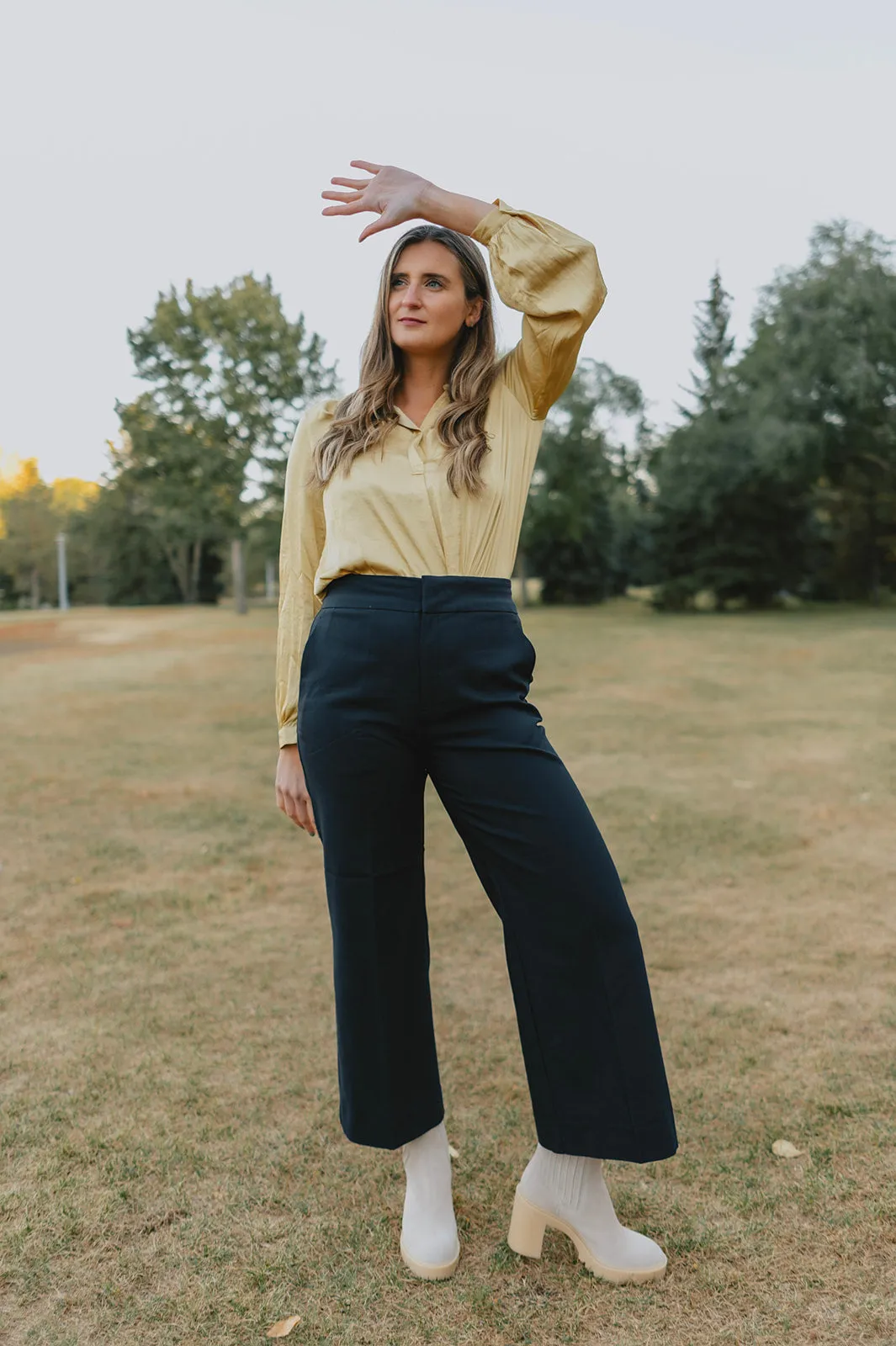 The Zella Wide Leg Culotte by InWear - Navy