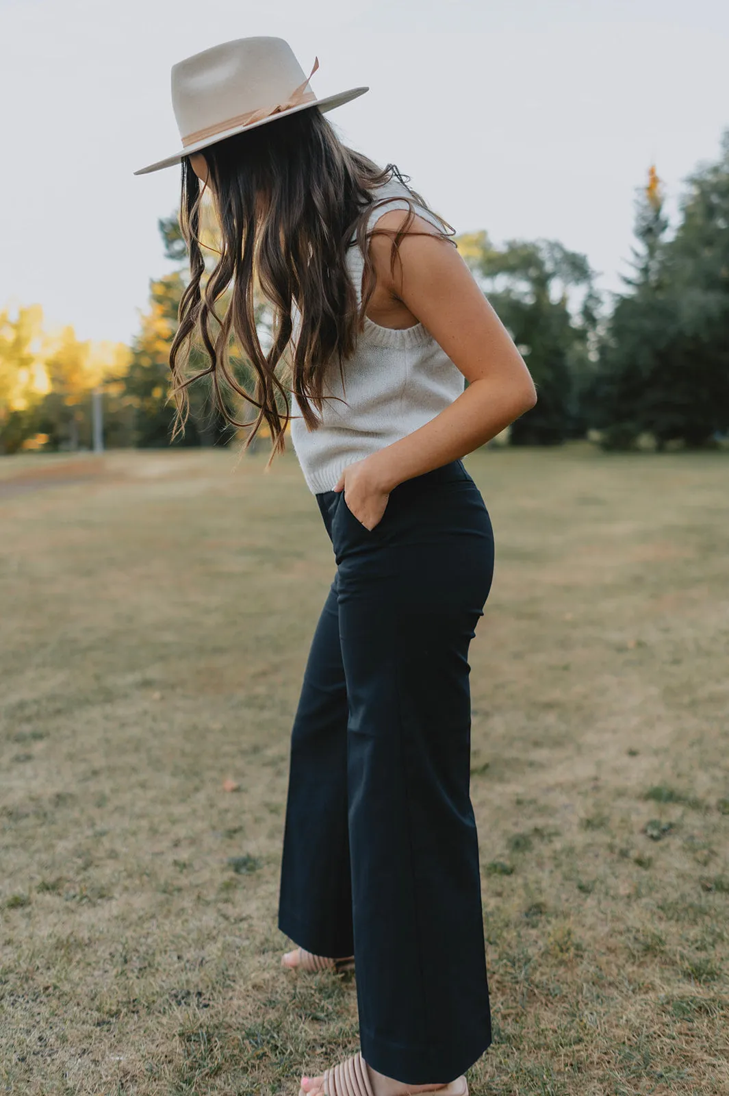 The Zella Wide Leg Culotte by InWear - Navy