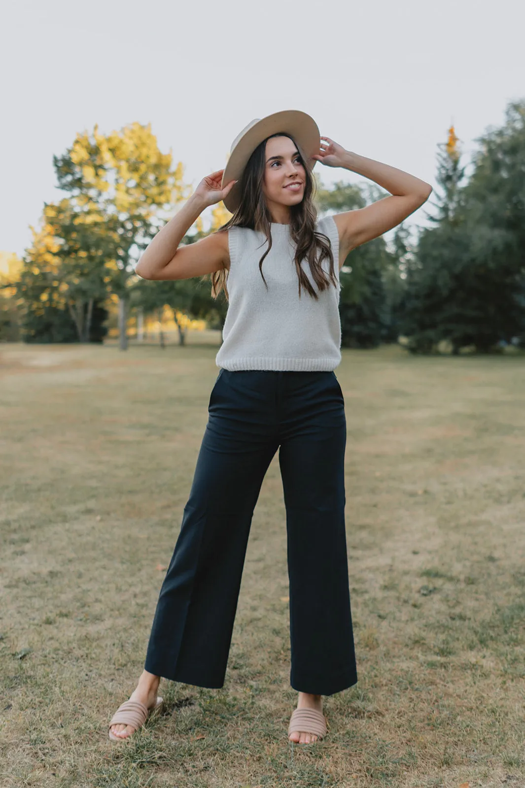 The Zella Wide Leg Culotte by InWear - Navy