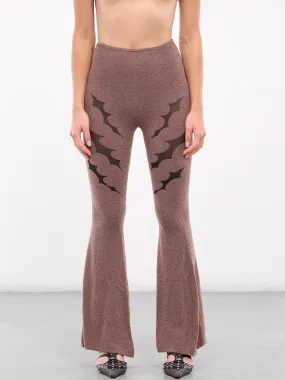 Thorn Intarsia Flared Trousers (KN14T-TEA-ROSE)