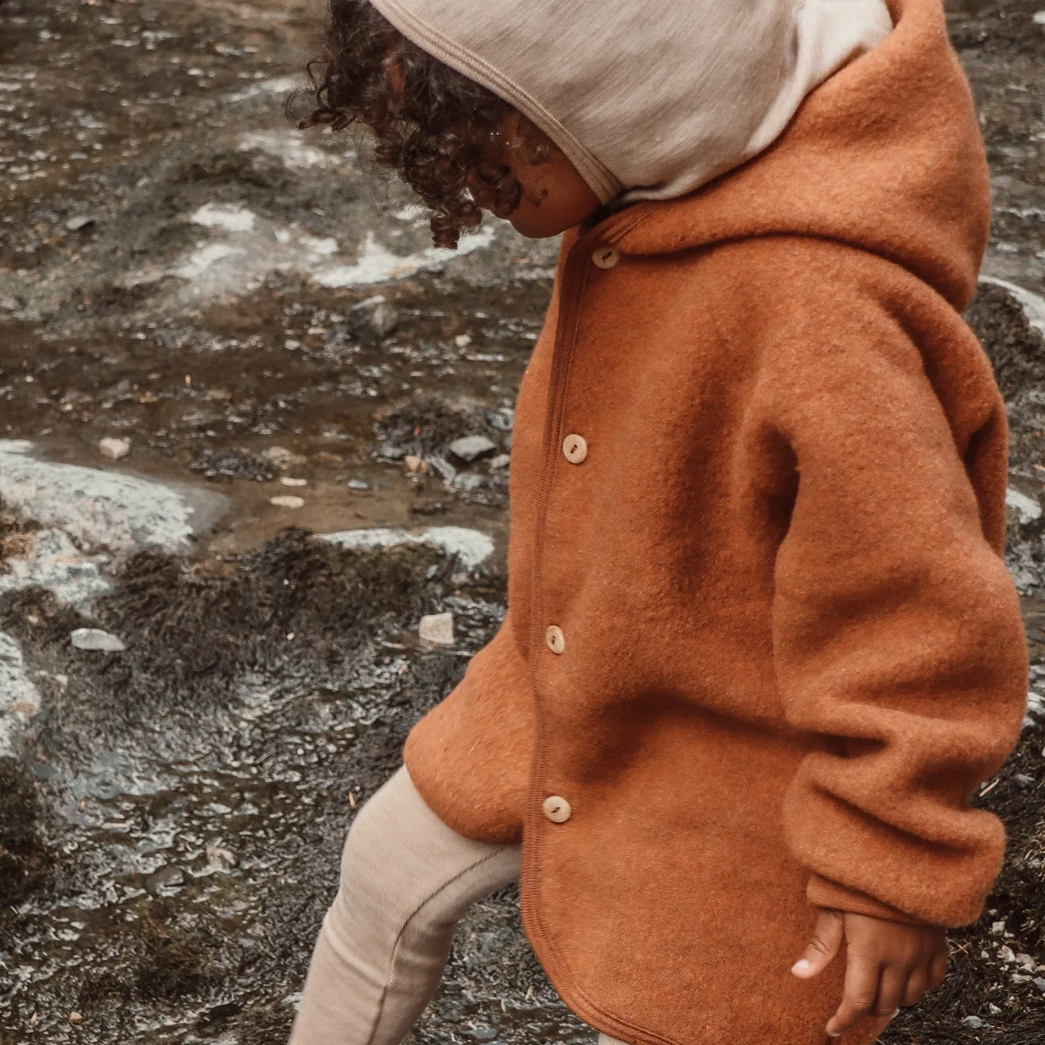 Tinker Baby & Kids Jacket - Merino Wool Fleece - Deep Rust