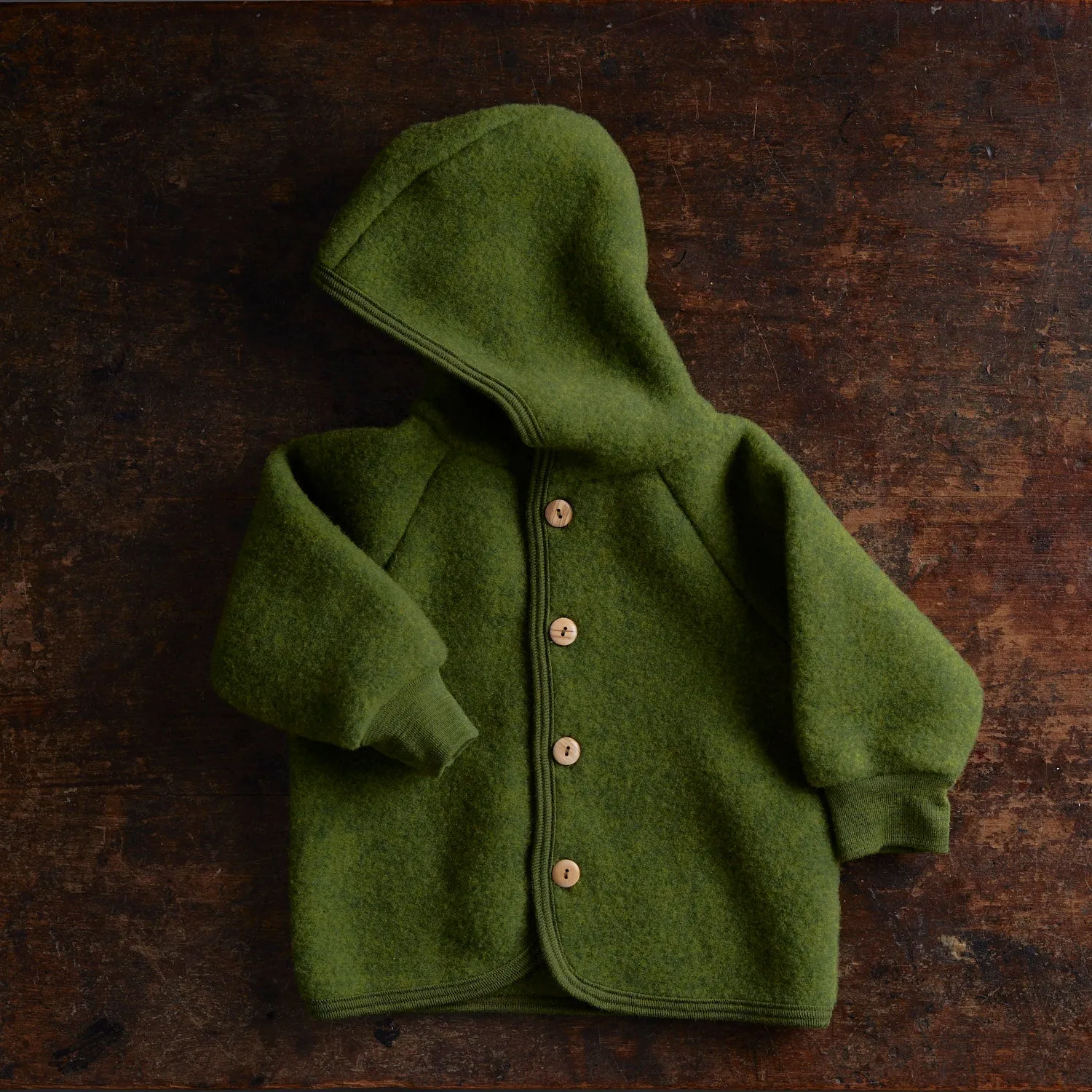 Tinker Baby & Kids Jacket - Merino Wool Fleece - Forest