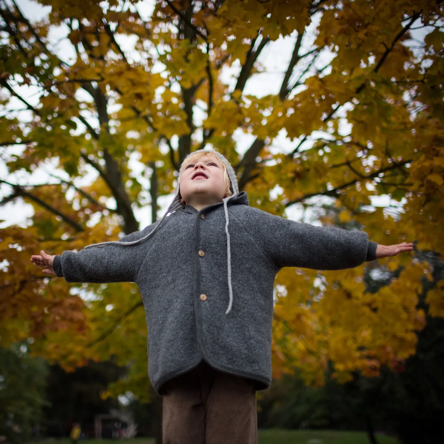 Tinker Baby & Kids Jacket - Merino Wool Fleece - Slate