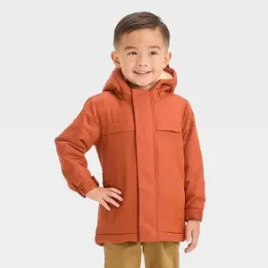 Toddler Solid Parka Jacket - Cat & Jack Brown 3T