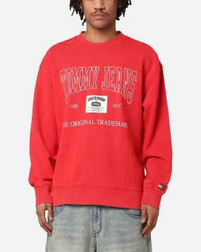 Tommy Jeans TJM Relax Archive Crewneck Deep Crimson