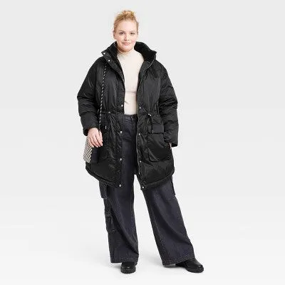 Universal Thread Women's Plus Zipper Winter Arctic Parka Jacket Fabric