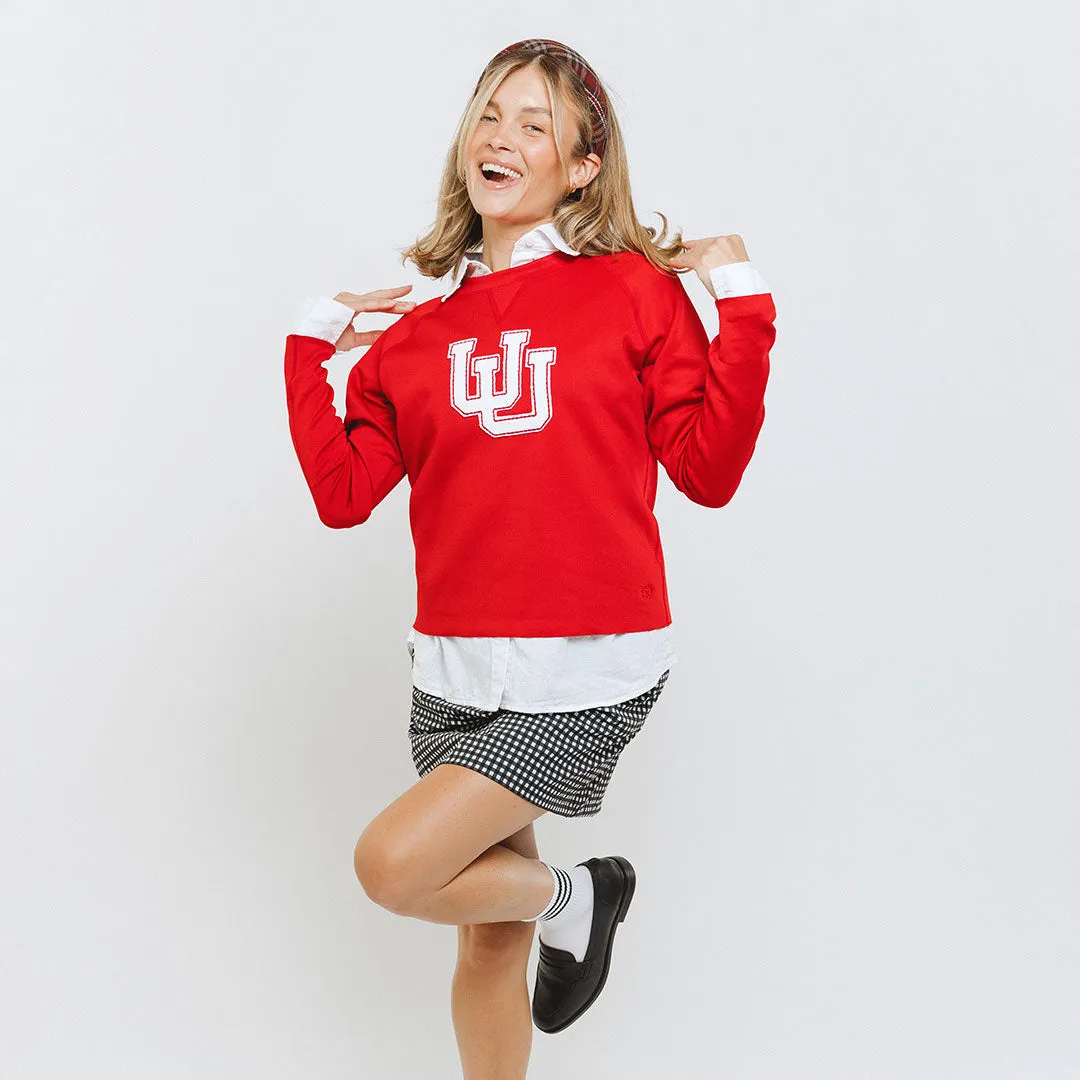 Utah Embroidered Neo Crew, Let's Go U Crimson