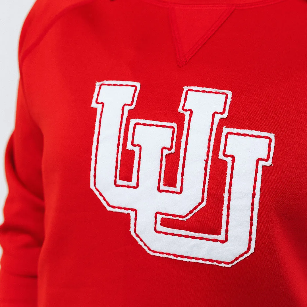 Utah Embroidered Neo Crew, Let's Go U Crimson