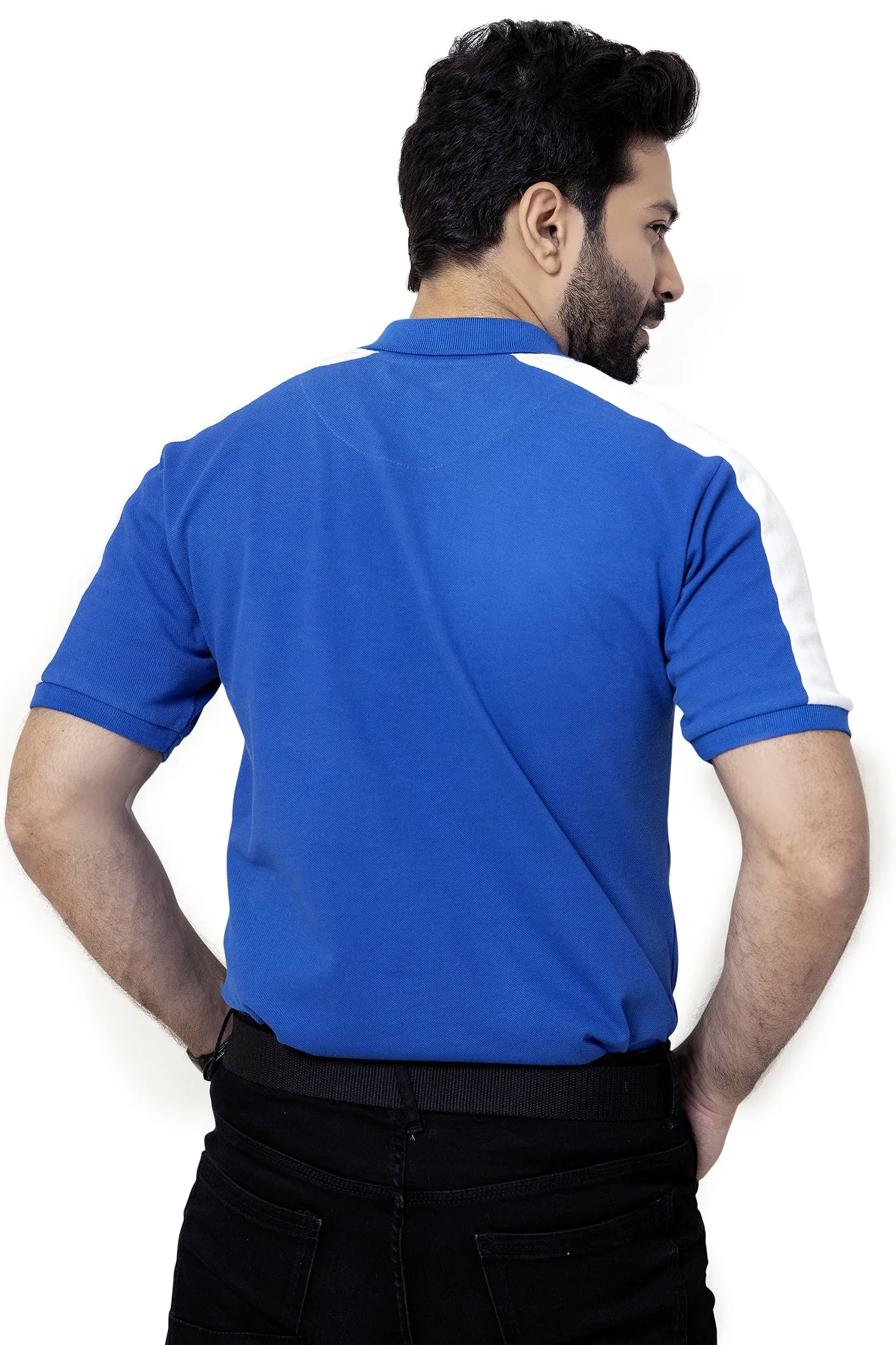 V-Stripe Blue Polo - A20 - MP0006R