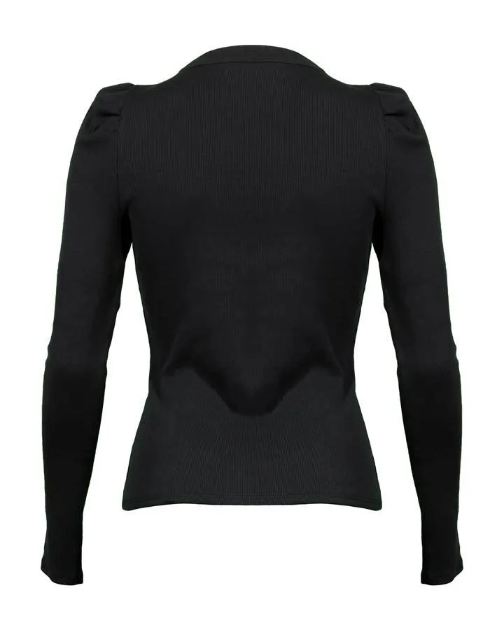 Veronica Beard Dekalb Puff Sleeve Top