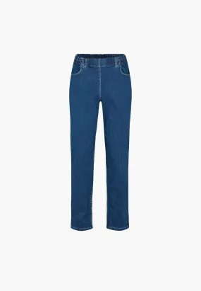 Violet Relaxed - Medium Length - Blue Denim