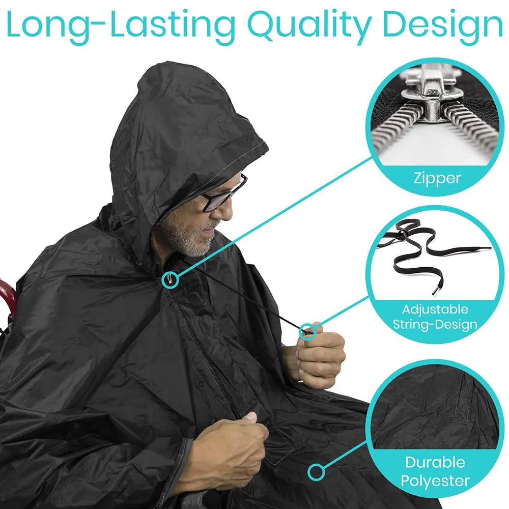 Vive Health Wheelchair Poncho - Black