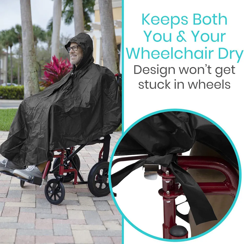 Vive Health Wheelchair Poncho - Black