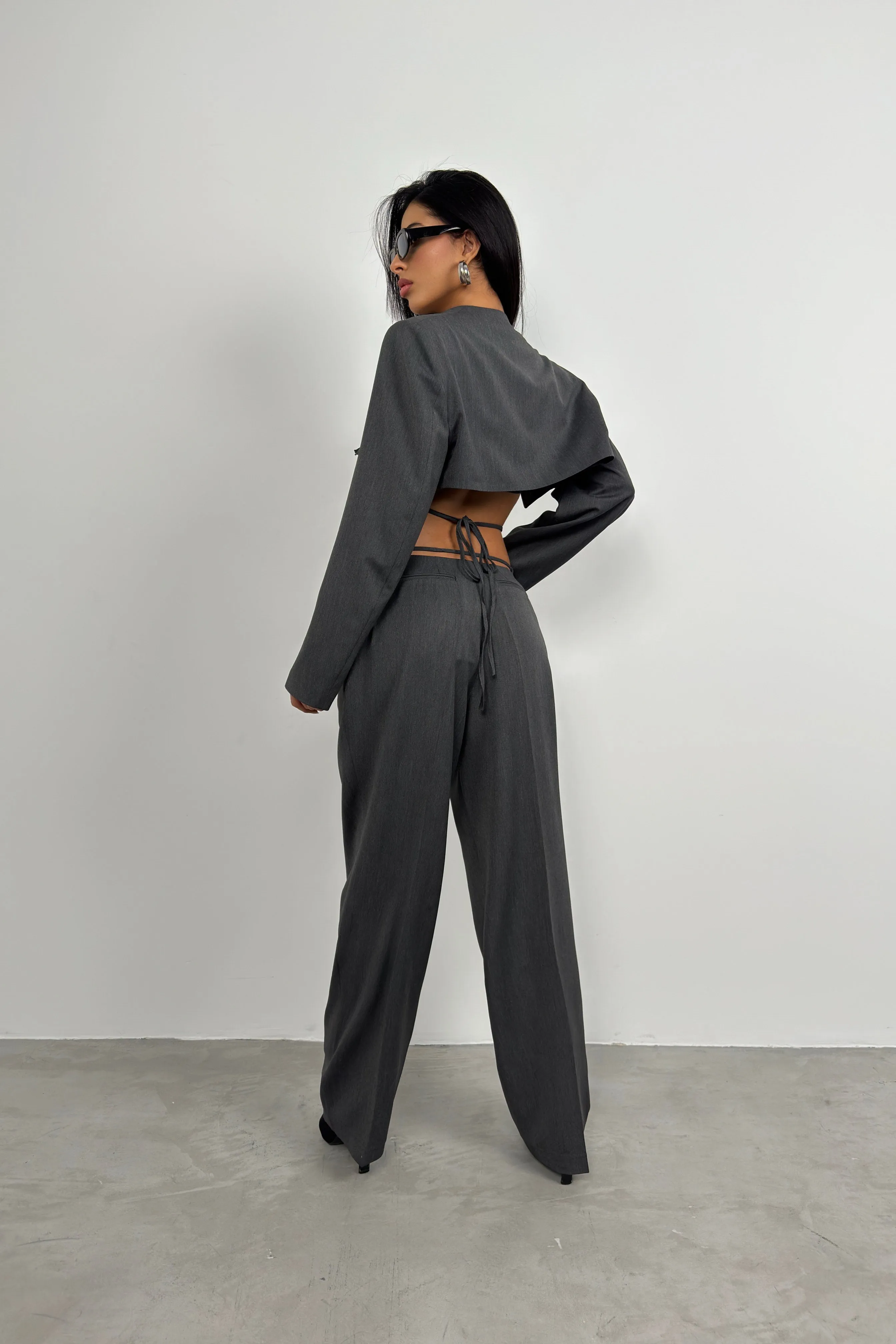 Waist Tie Detail Trousers