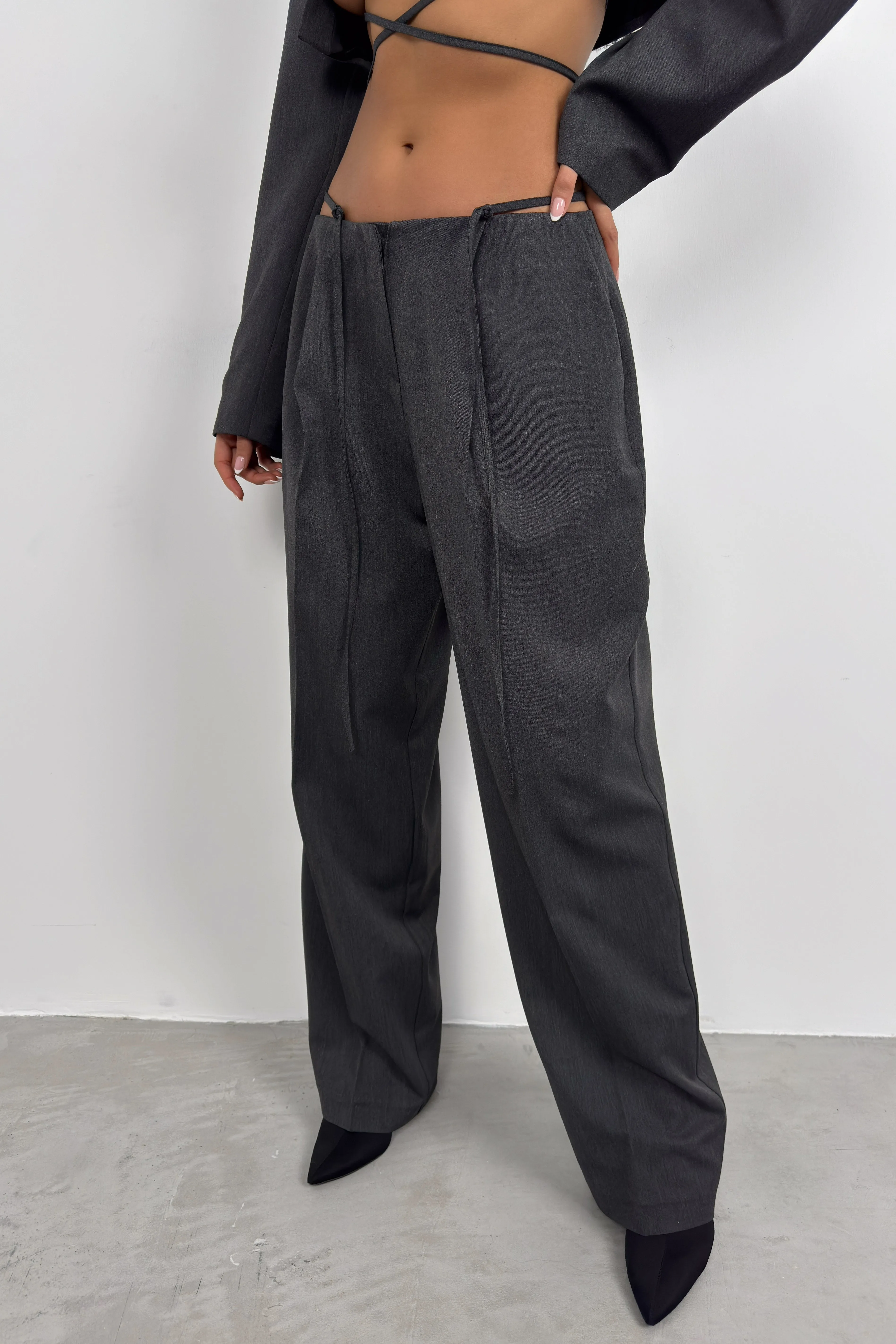 Waist Tie Detail Trousers