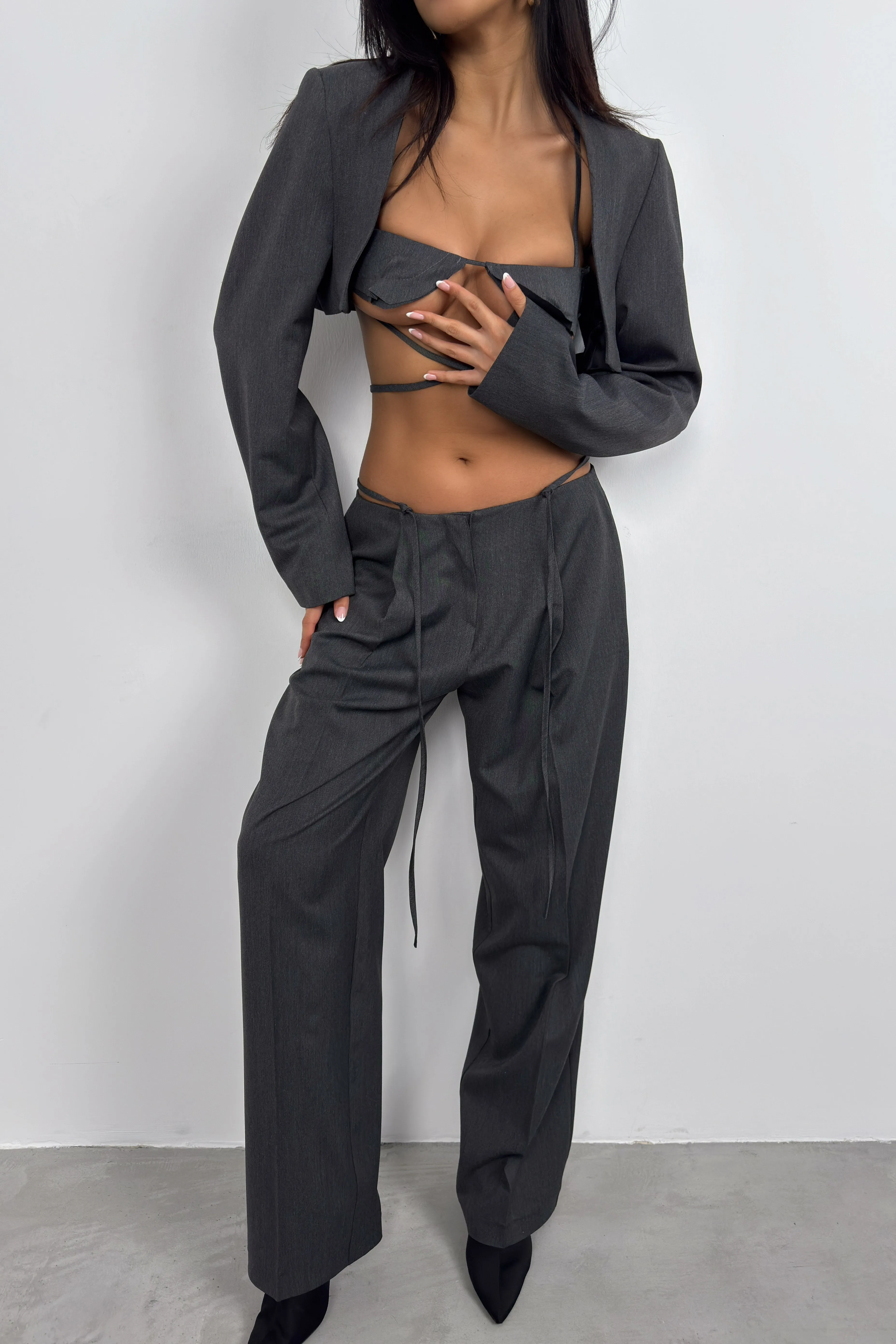 Waist Tie Detail Trousers