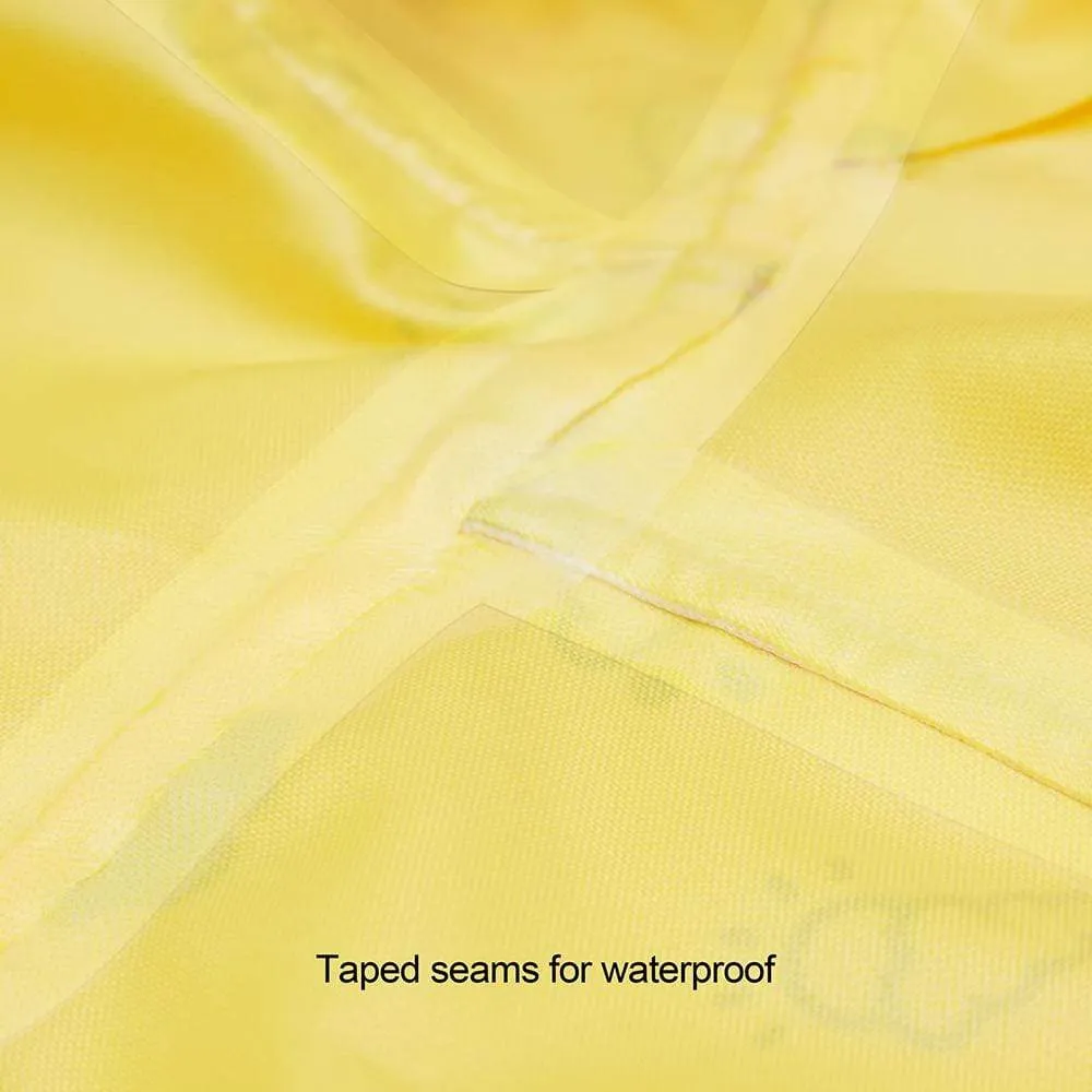 Waterproof | Sunflower Yellow Reflective Dog Raincoat with 2 Legs