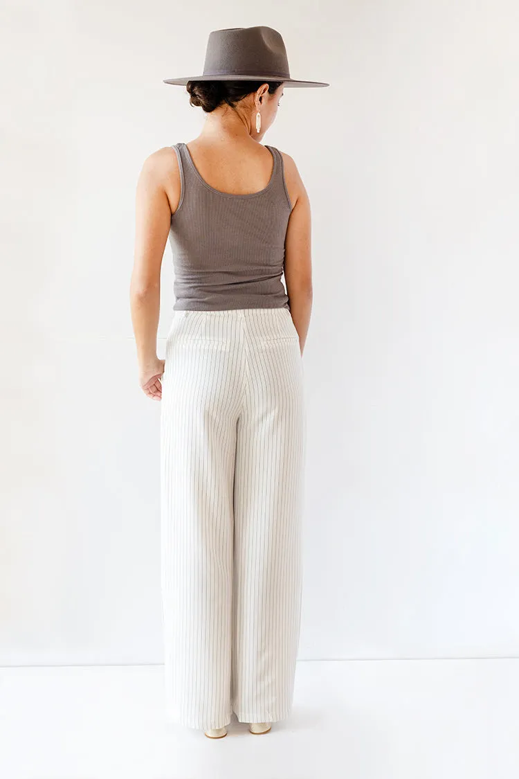 White Pinstripe Trouser