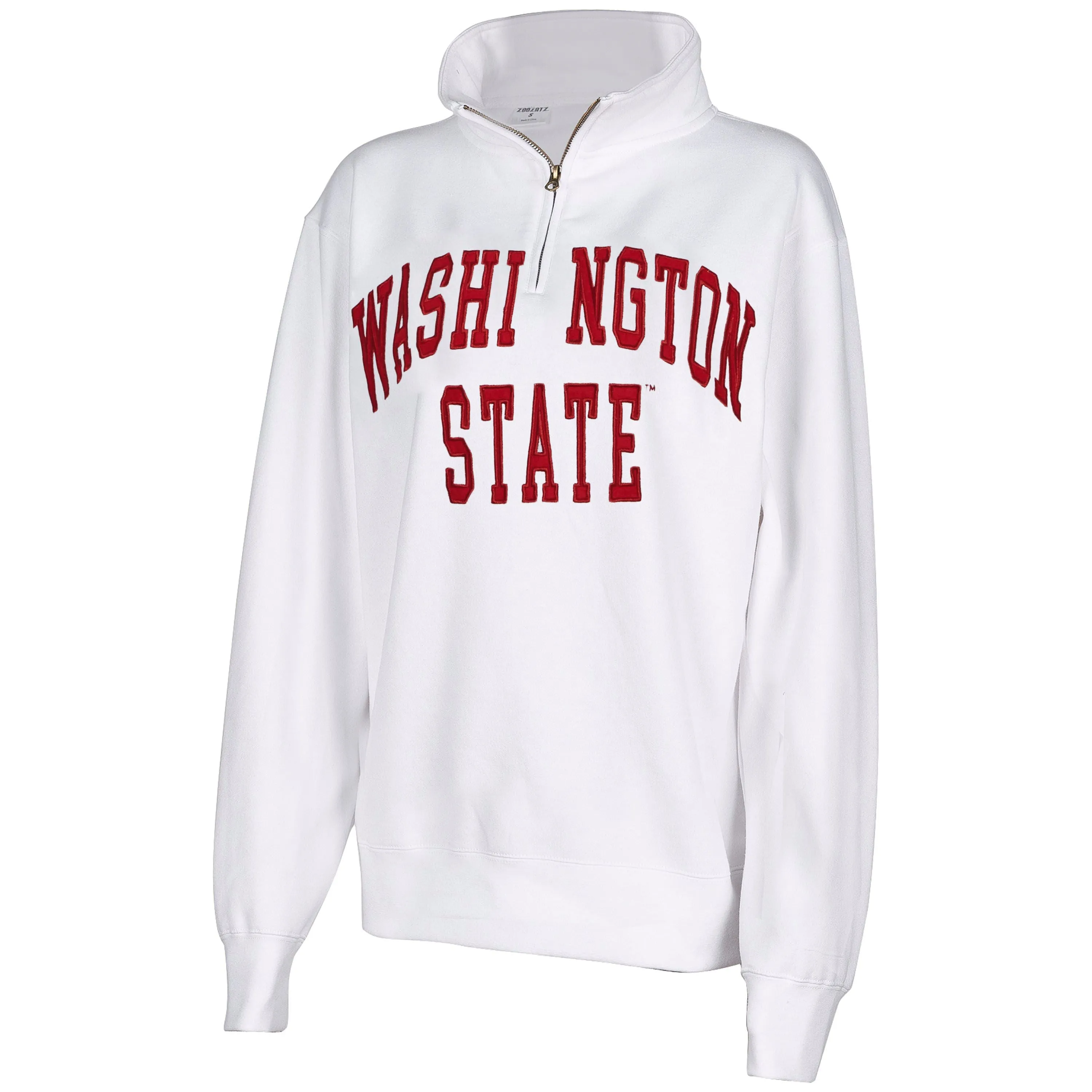 White Unisex 1/4 Washington State 1/4 Zip