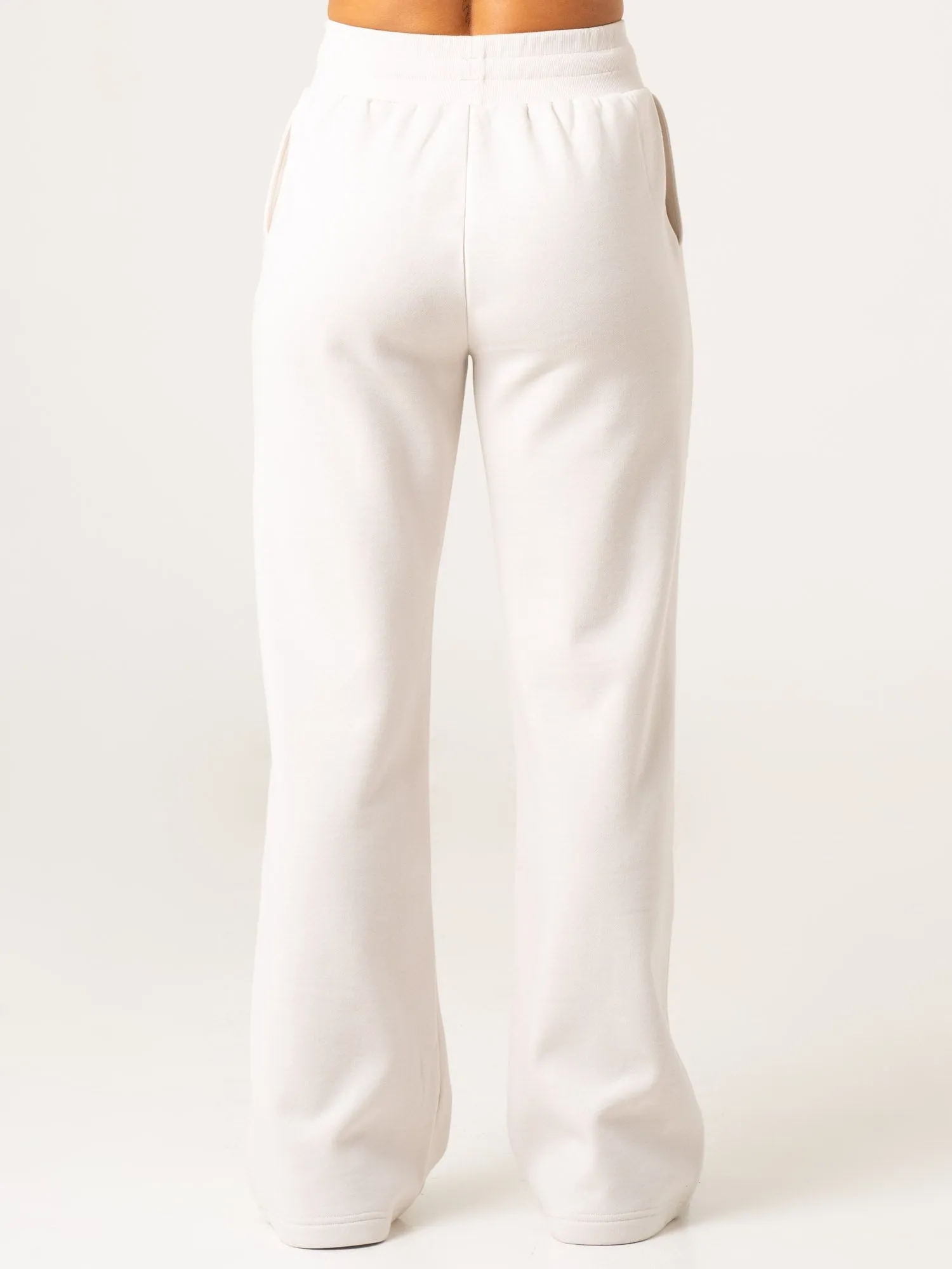 Wide Leg Track Pants - Oat