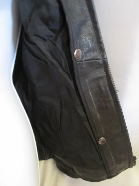 Womens HEIN GERICKE FIRSTGEAR Leather moto jacket coat BLACK 36 S riding biker