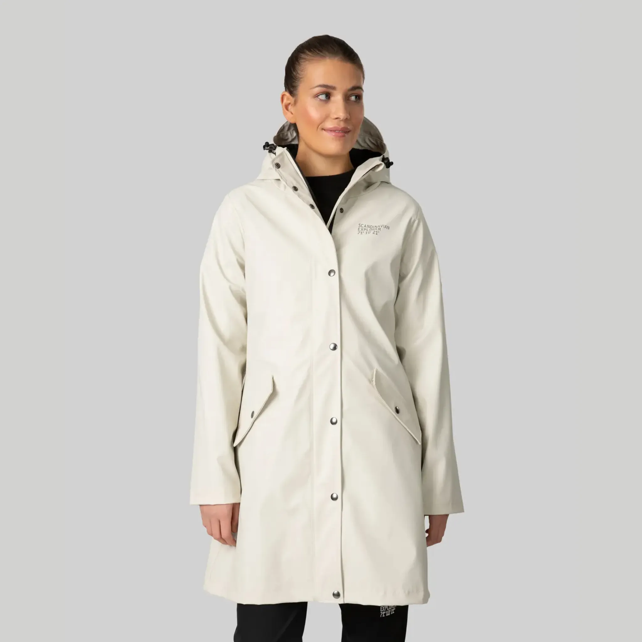 Women's Scandinavian Raincoat - White