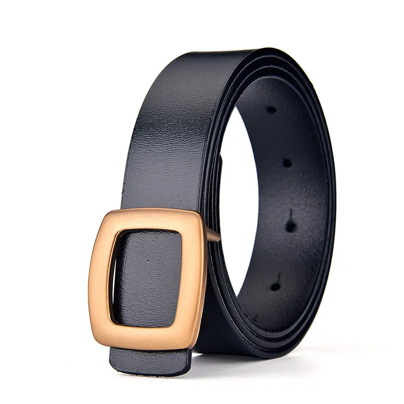 Women's Smooth Buckle Decorative Belt Fashion Trendy Belt Women's Pants Belt