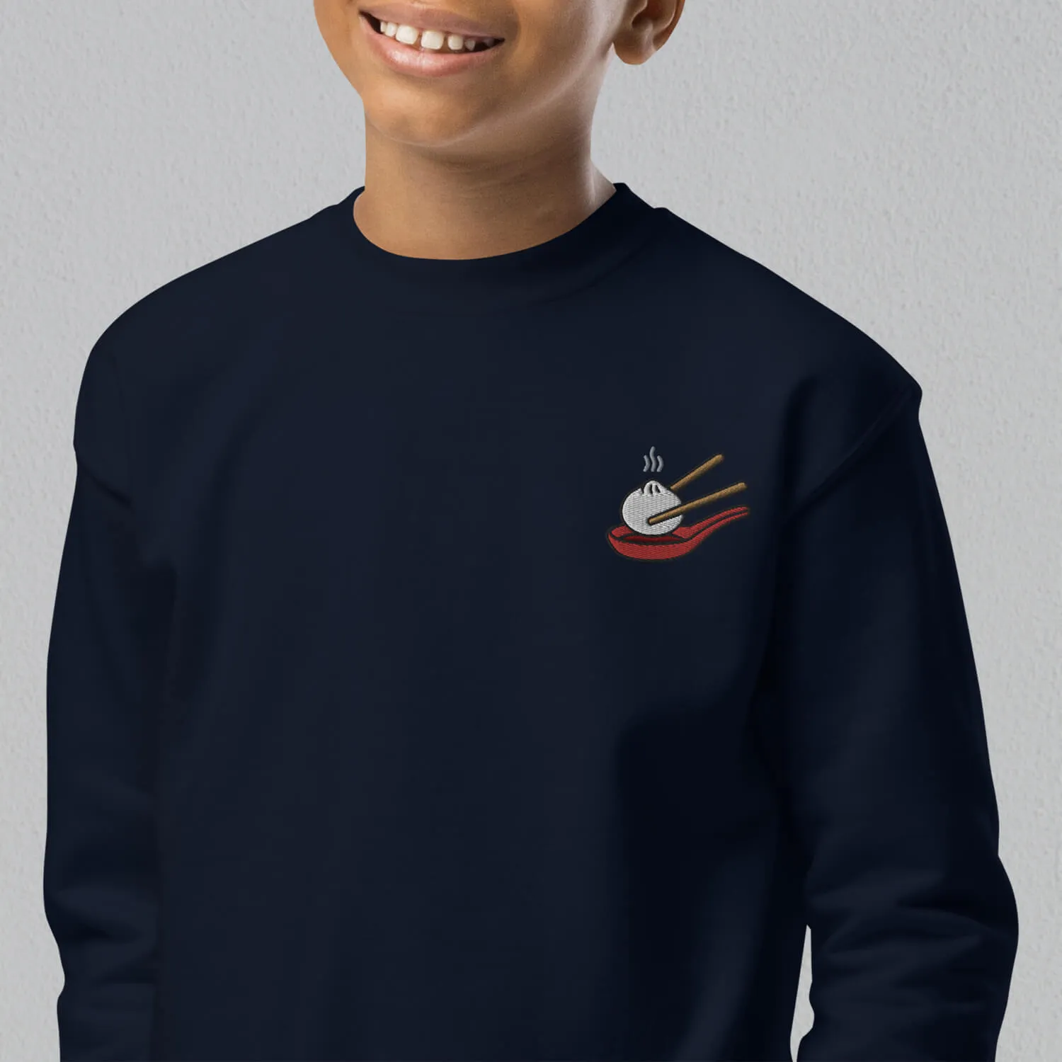 Xiao Long Bao Embroidered Kids Sweatshirt