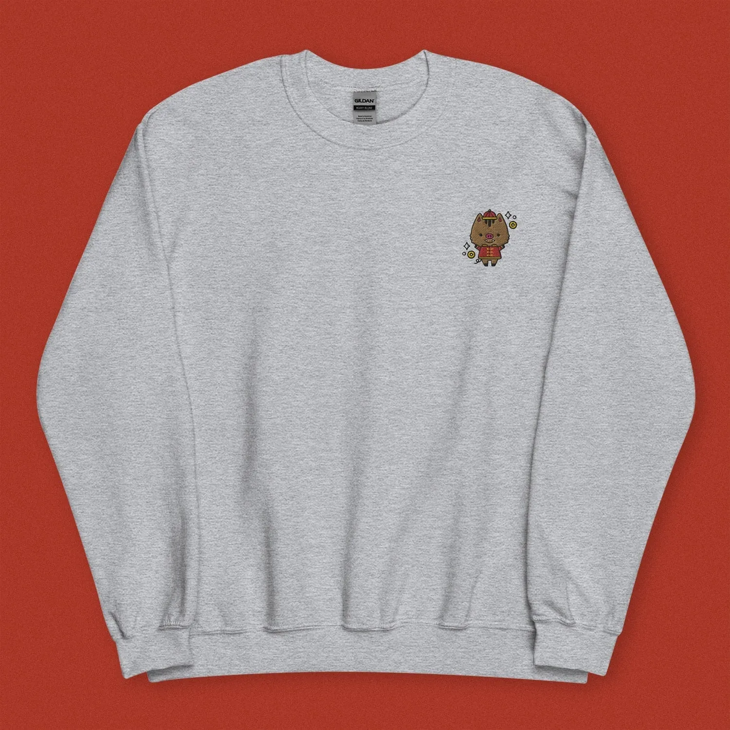 Year of the Pig Embroidered Sweatshirt