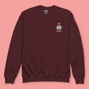 Year of the Rabbit Embroidered Kids Sweatshirt