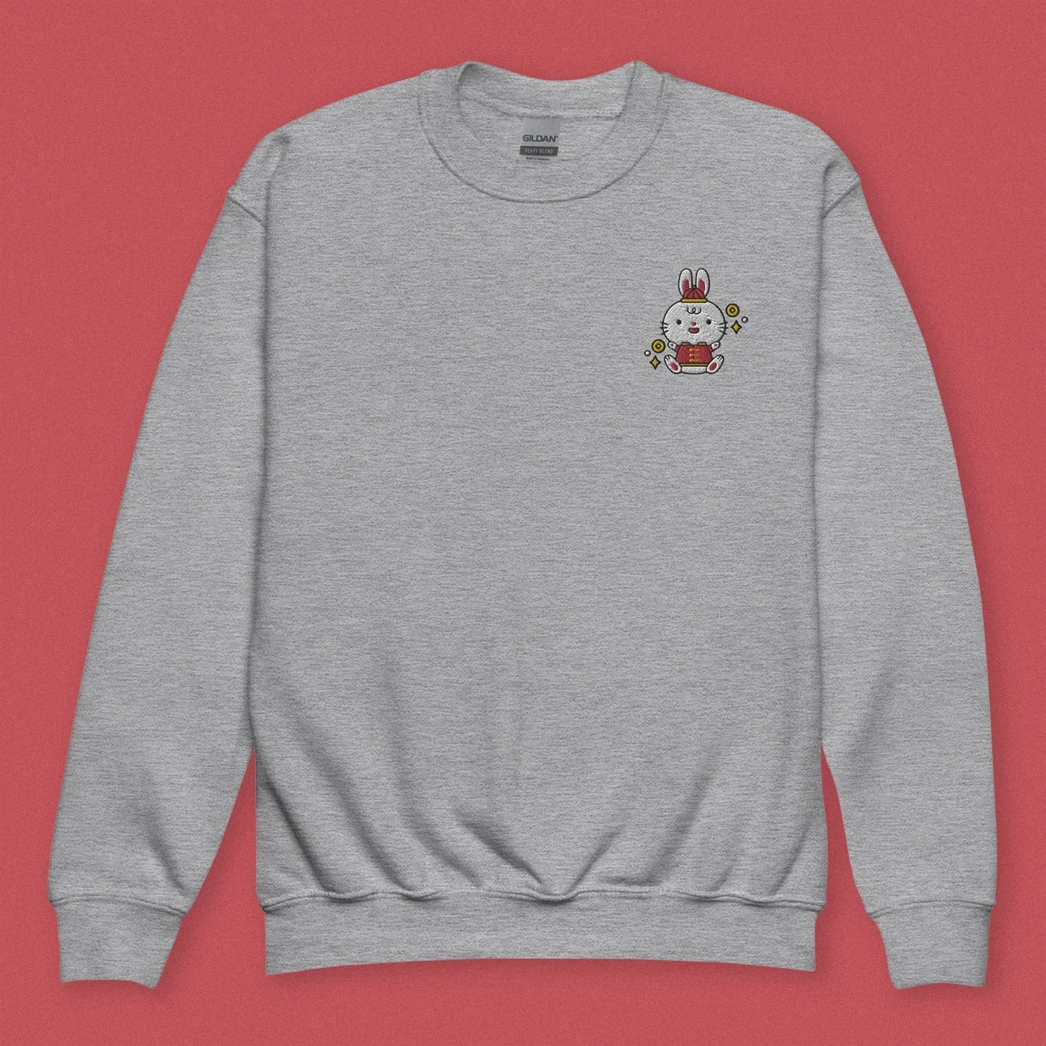 Year of the Rabbit Embroidered Kids Sweatshirt