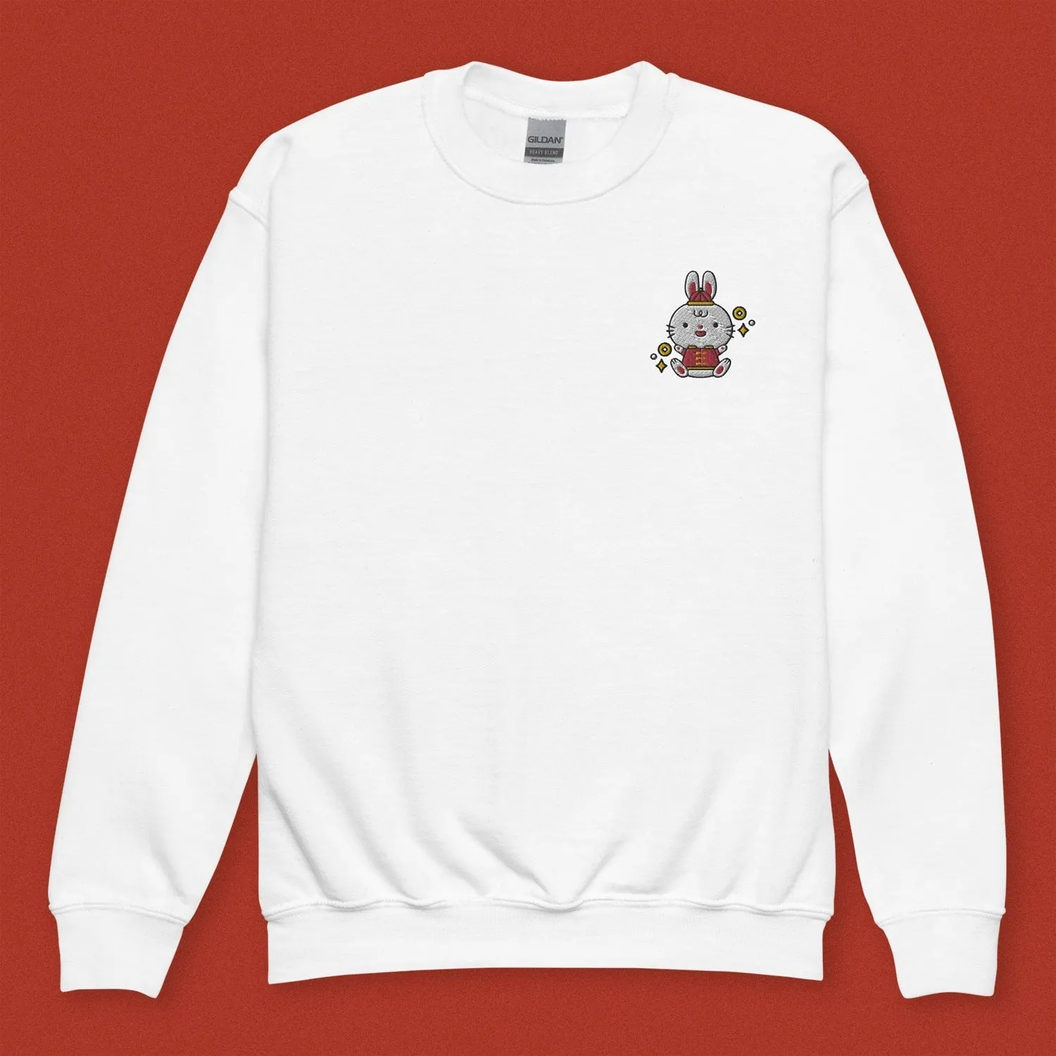 Year of the Rabbit Embroidered Kids Sweatshirt